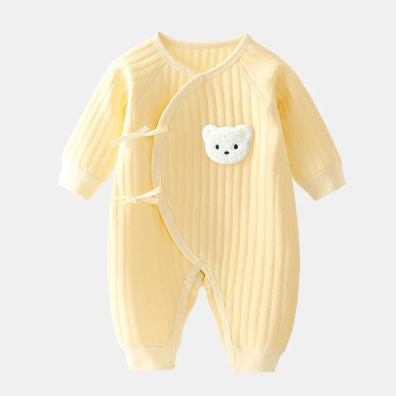 Boys Girls Bodysuit Newborn Winter Onesie Clothes Cotton Toddler Home Wear 0-6M Thickened Spring and Autumn Clothing Econic Blanks